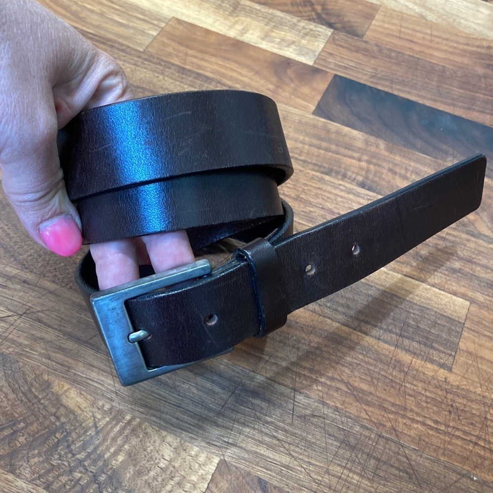 Vintage Banana Republic 38” Dark Brown Italian Leather Belt